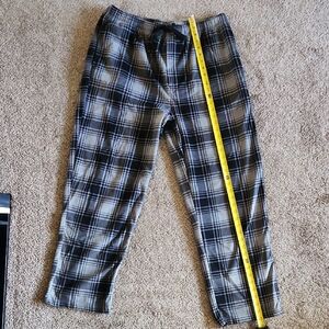 Men's Plaid Pants - Black and Gray